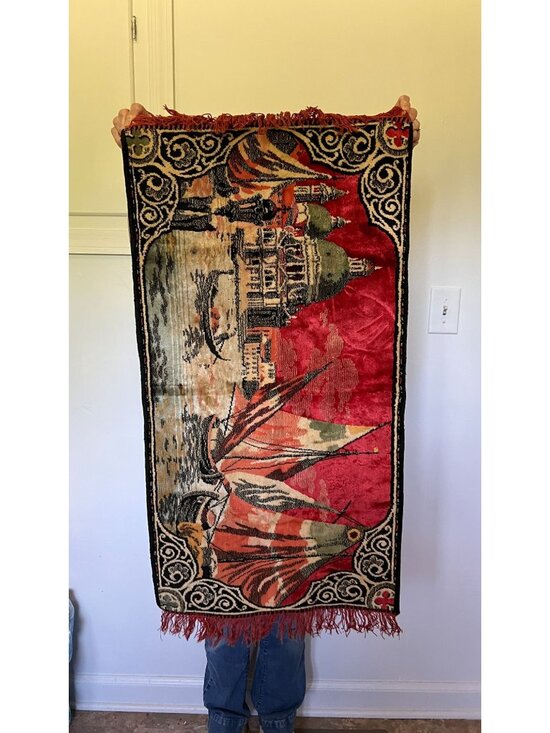 Other - Venice-Inspired Vintage Woven Wall Tapestry With Bold Vibrant Colors